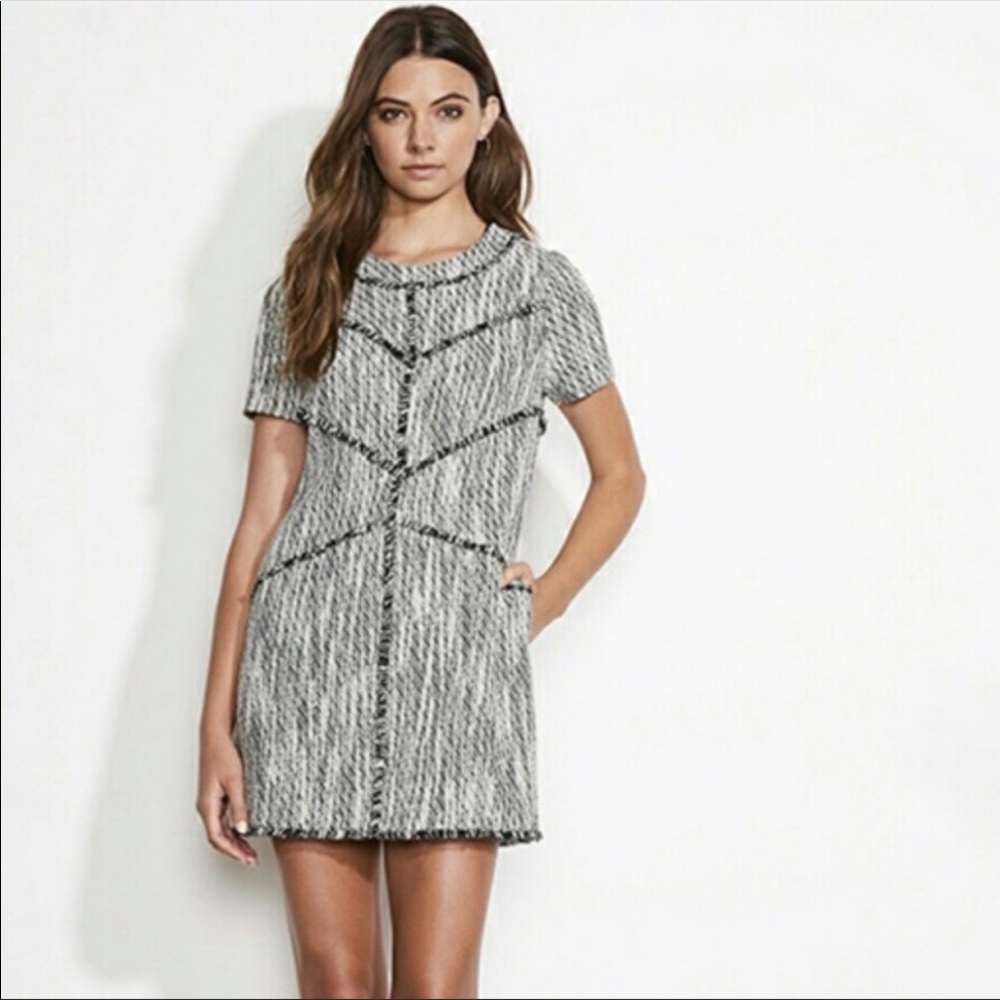 ALI & JAY tweed black and white dress XS business